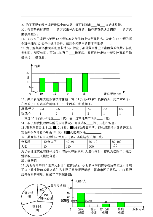 【同步练习】初一数学下册10.1　统计调查　检测题2.doc 第2页