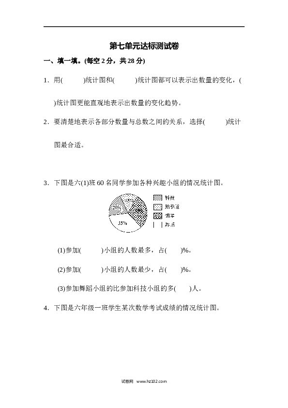 人教版六年级上册数学第7单元达标测试卷2.docx 第1页