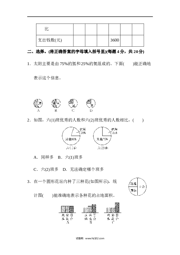 人教版六年级上册数学第7单元过关检测卷.docx 第2页
