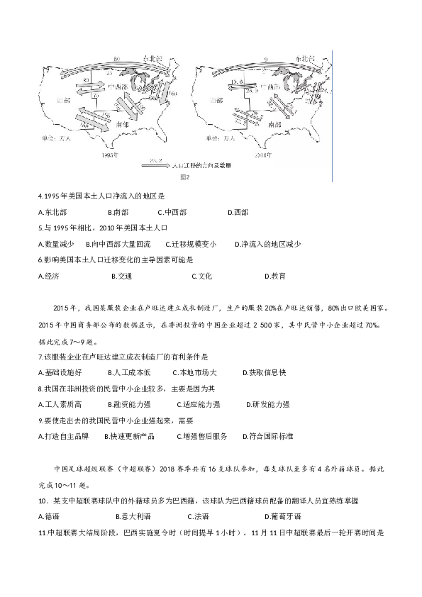 2019年高考地理试题及答案(海南卷).docx 第2页