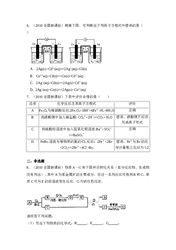 2010年全国统一高考化学试卷（新课标）（含解析版）.doc 第2页