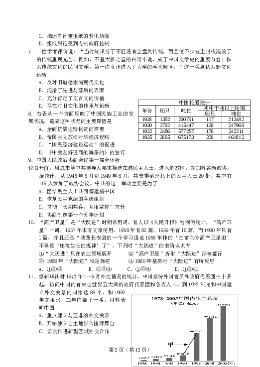 2013年高考江苏历史试卷及答案.doc 第2页