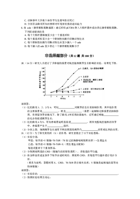 2011年浙江省高考理综生物试题与答案.docx 第2页