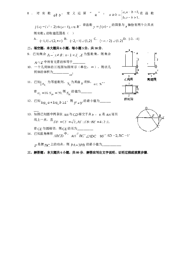 2011年天津高考文科数学试题及答案(Word版).doc 第2页