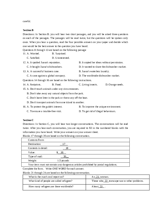 2008年上海高考英语真题试卷（word解析版，含听力原文）.doc 第2页