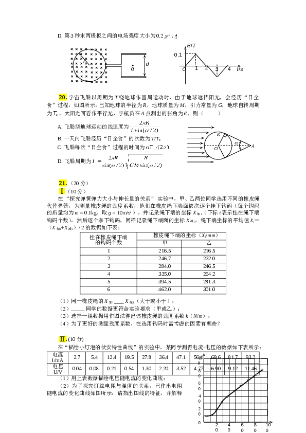 2011浙江高考理综物理试题及答案(word清晰版).doc 第2页