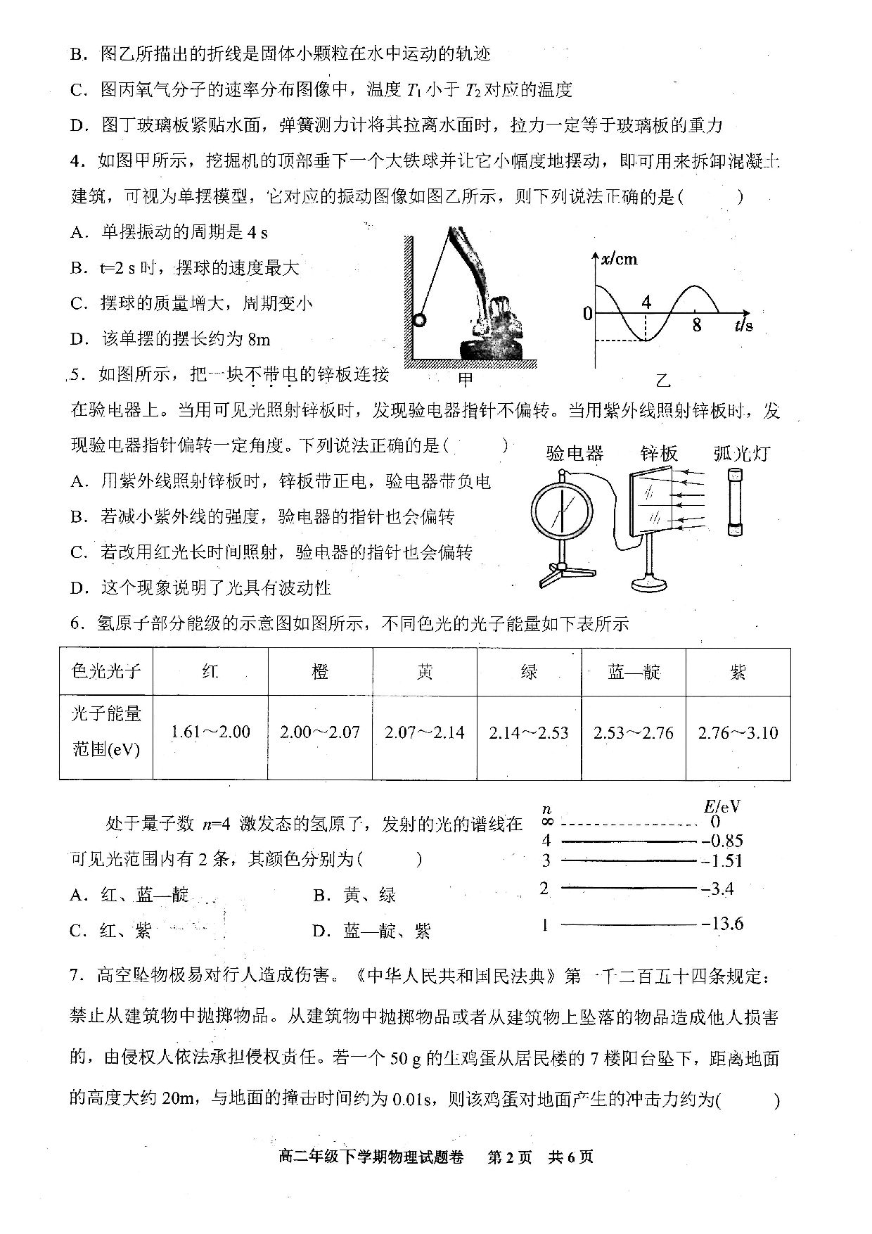 江西省抚州市2022-2023学年高二下学期6月期末考试物理试题.pdf 第2页