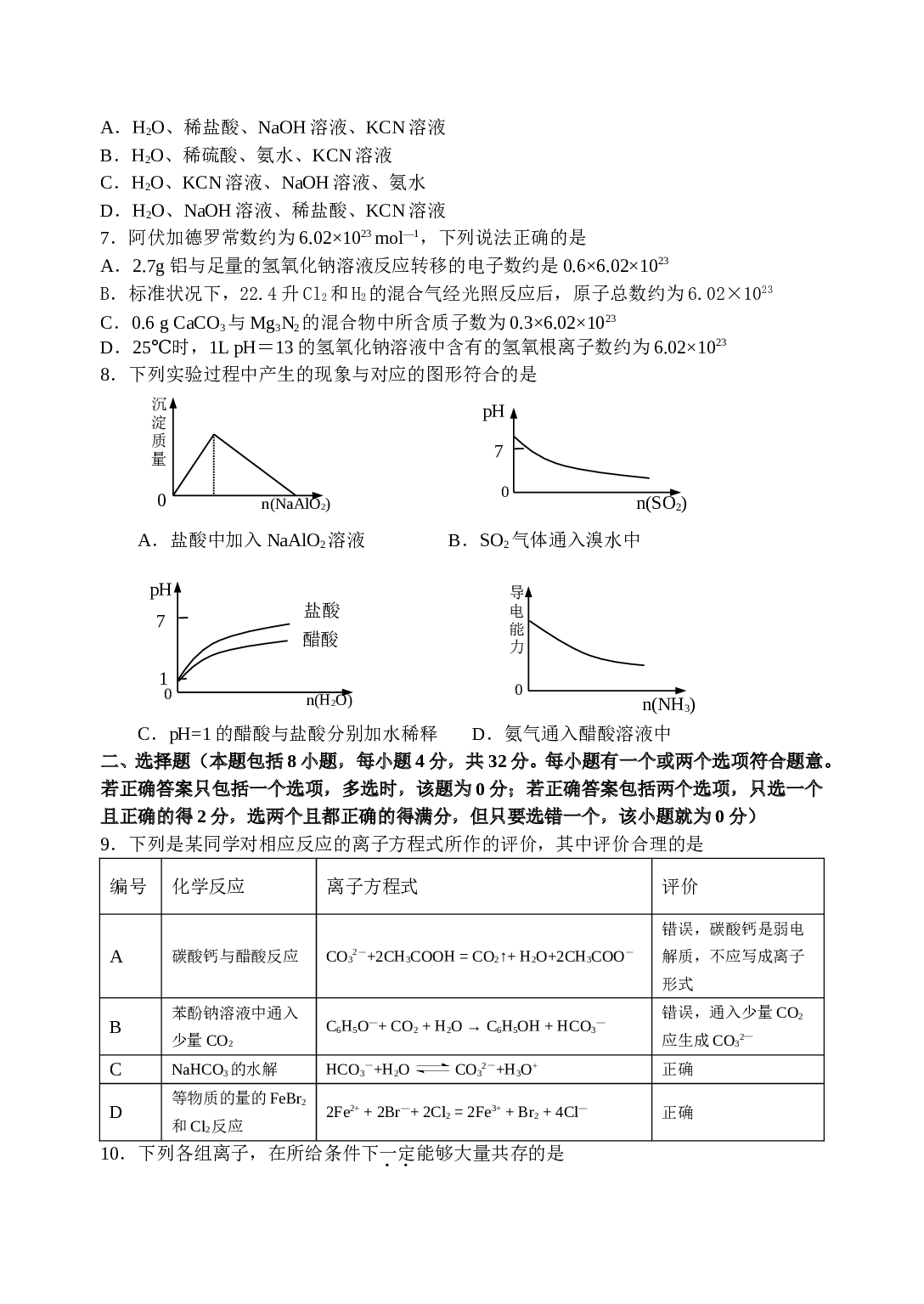 高考化学综合训练题二 化学综合训练题二.doc 第2页