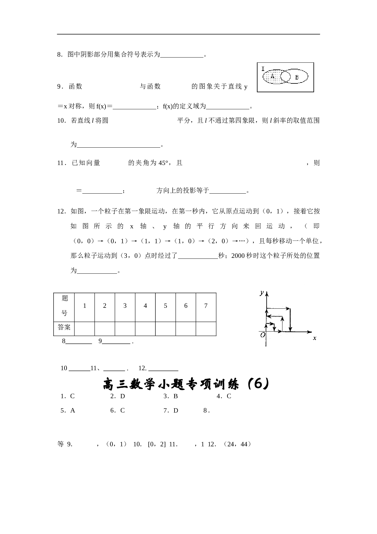 高考高三数学选择填空专项训练6.doc 第2页