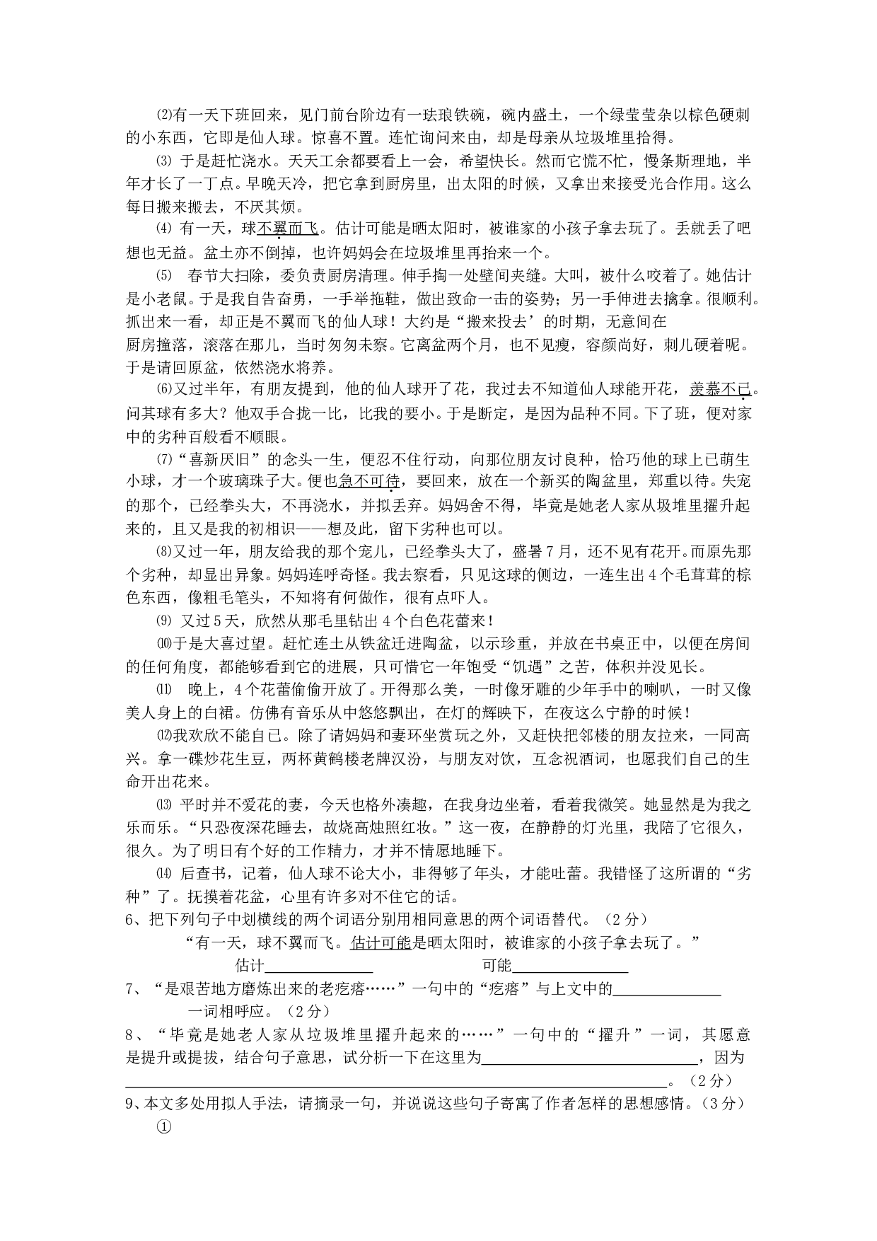 中考语文能力检测试卷3.doc 第2页