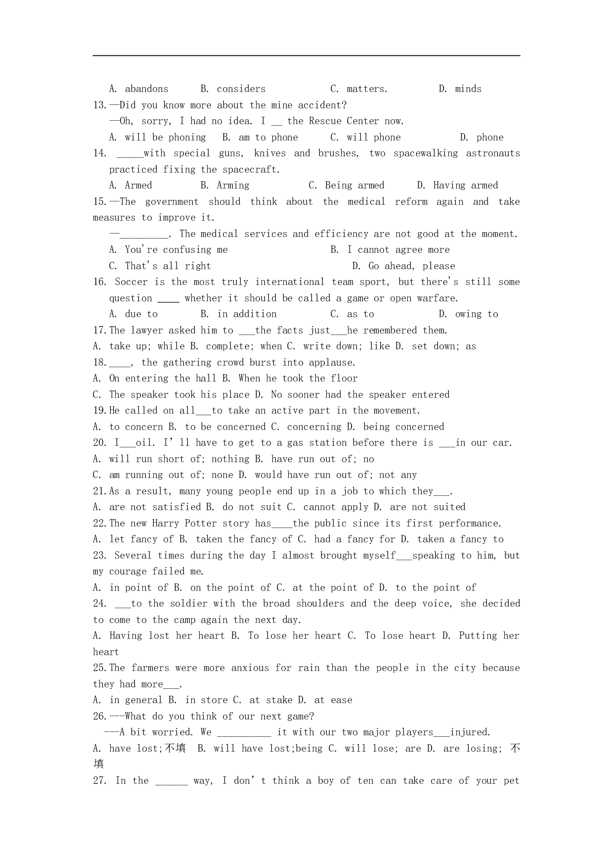 高三月考英语试卷.doc 第2页