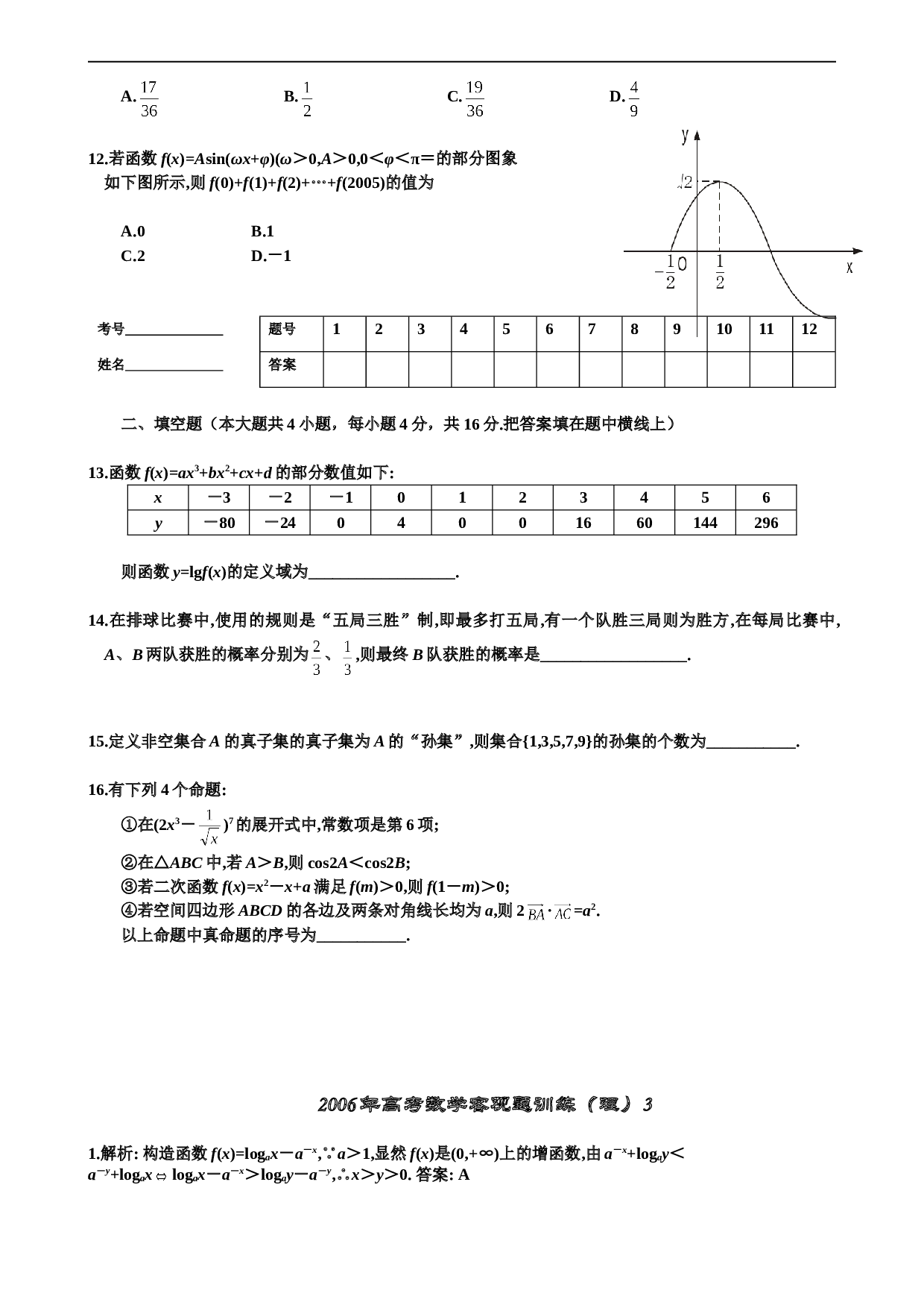 高考数学训练（理）3.doc 第2页
