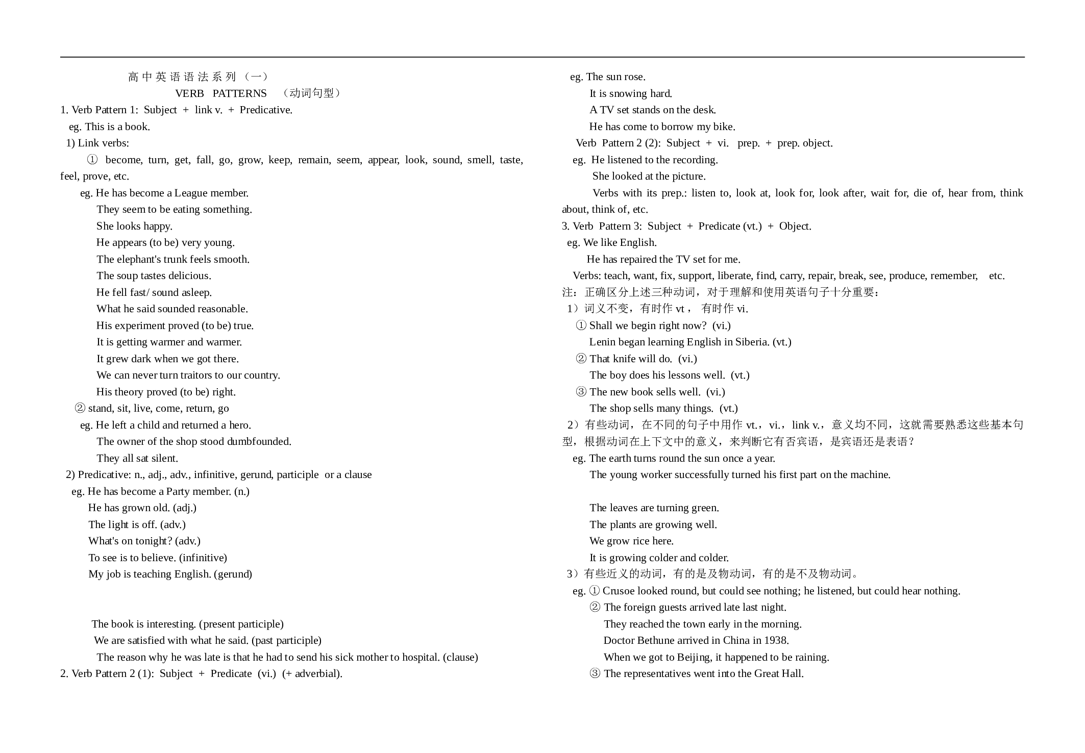高考的动词句型归纳.doc 第1页