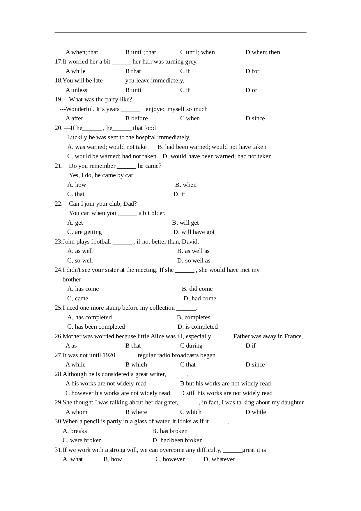 高考英语单项选择题精选2.doc 第2页