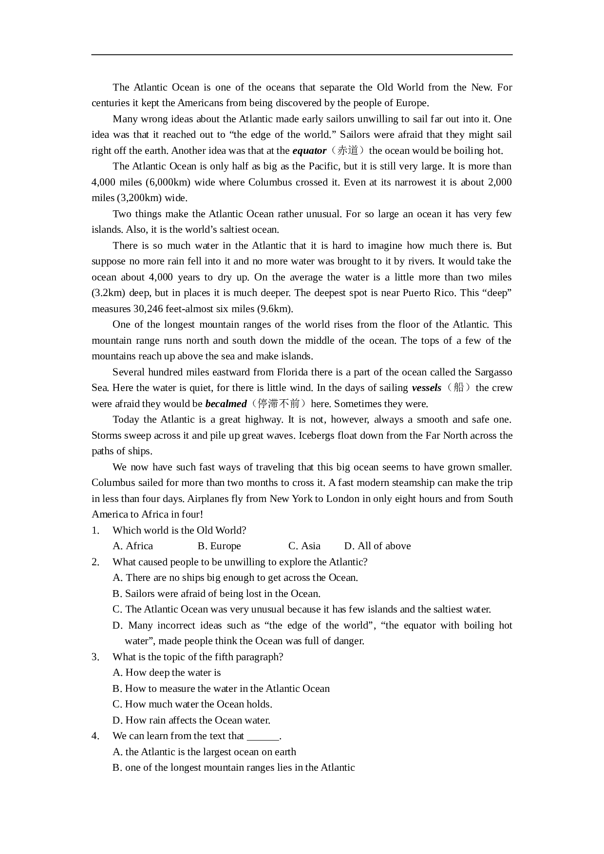 高考英语阅读理解考前冲刺训练2.doc 第2页