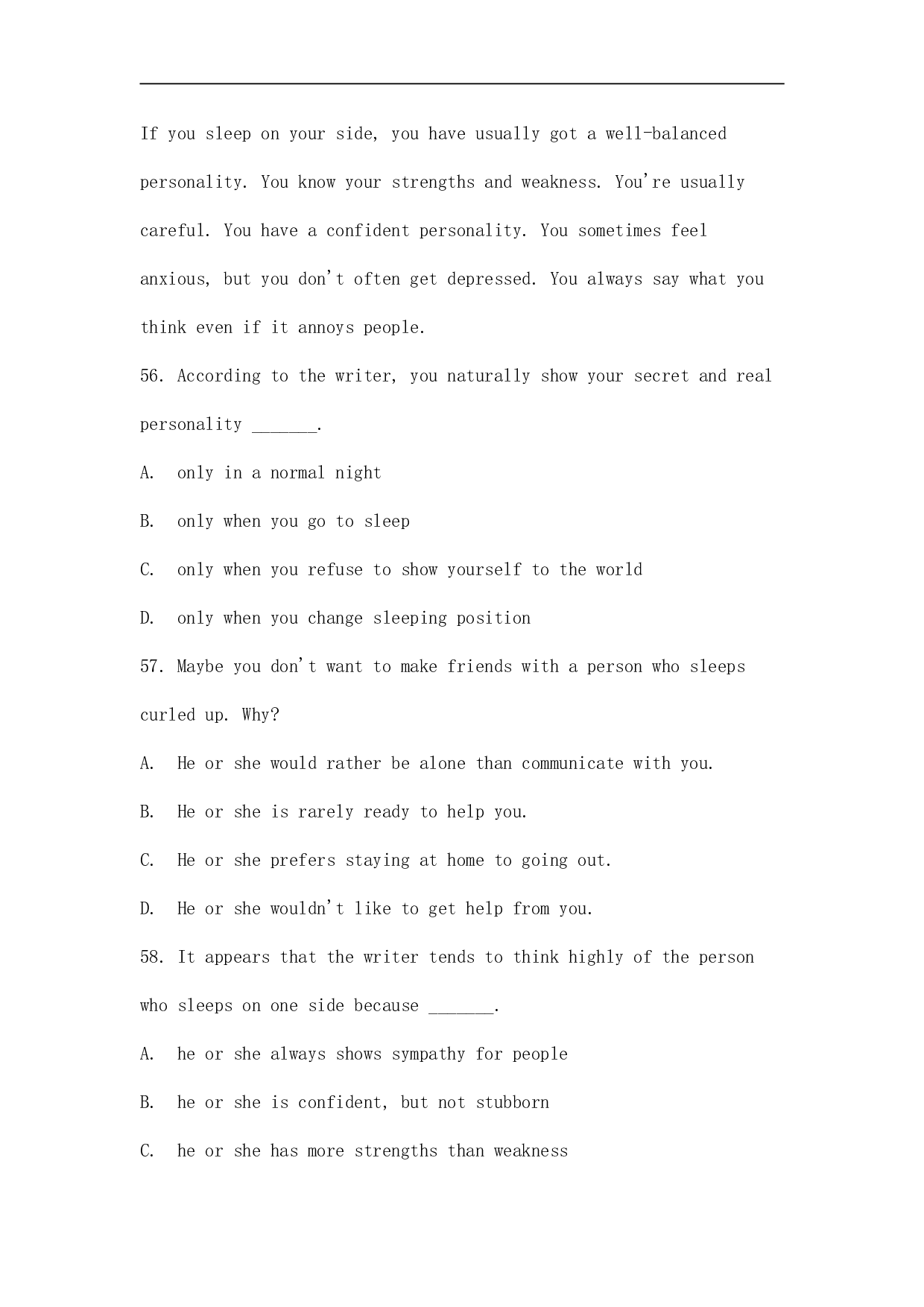 高考英语最新任务型阅读专题训练.doc 第2页