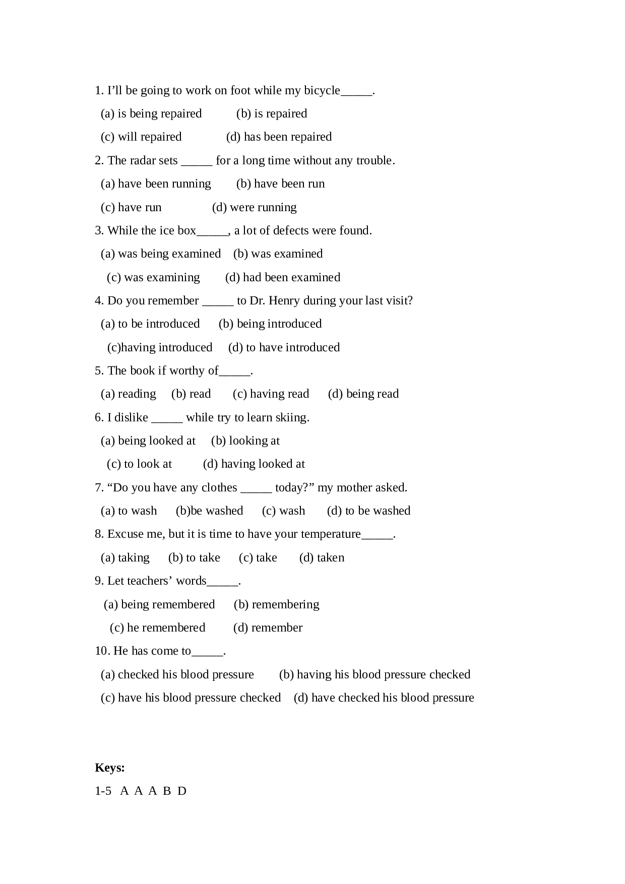被动语态练习.doc 第1页