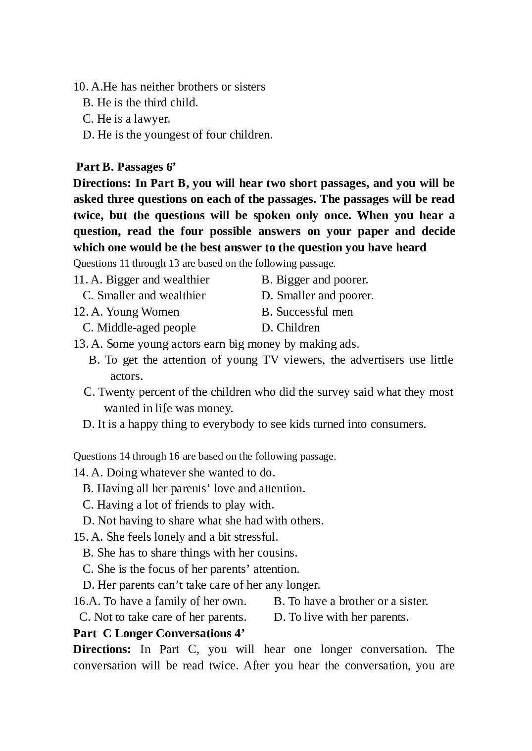高二英语第二学期期末考试试卷.doc 第2页