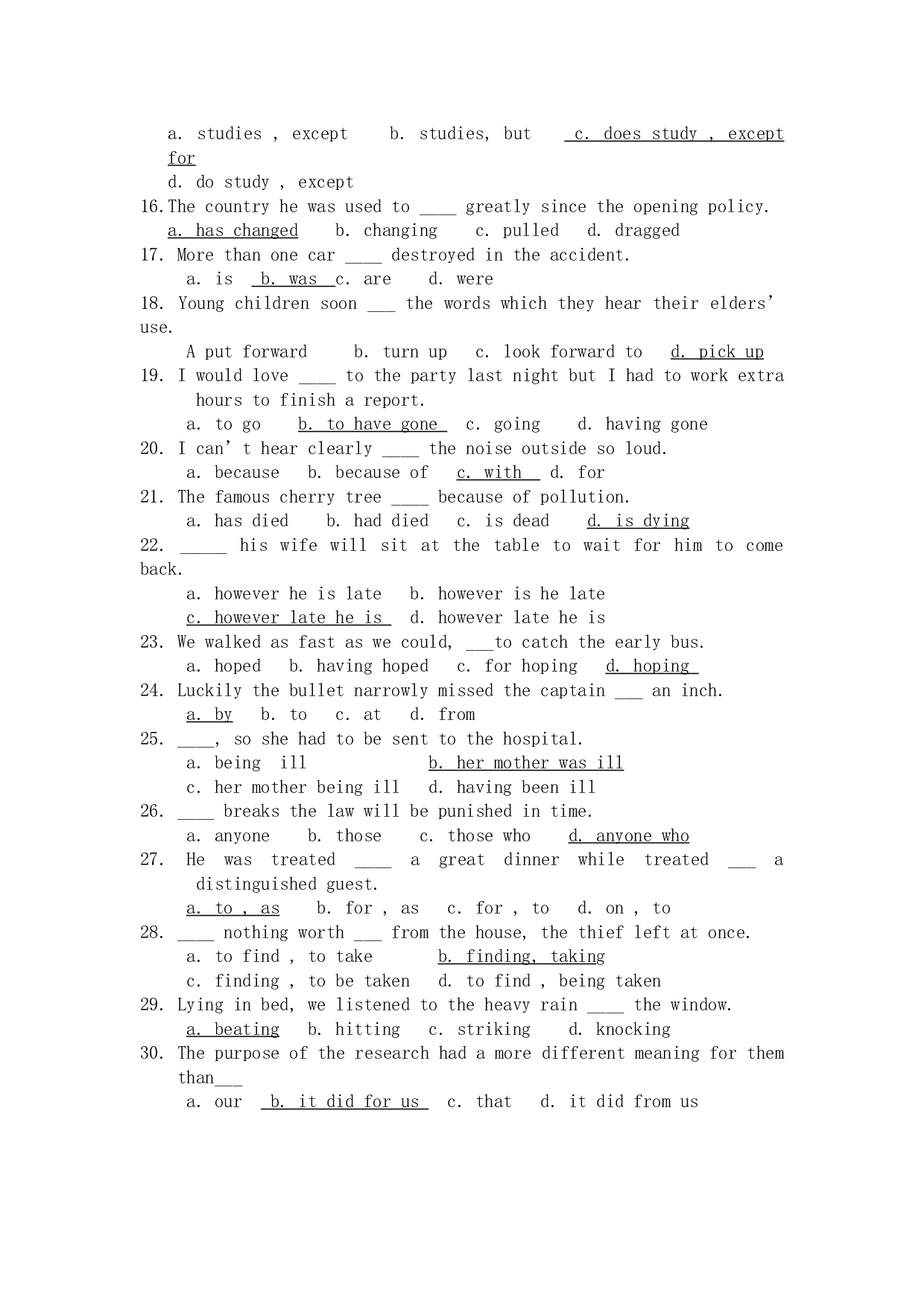 高一英语单项选择练习2.doc 第2页