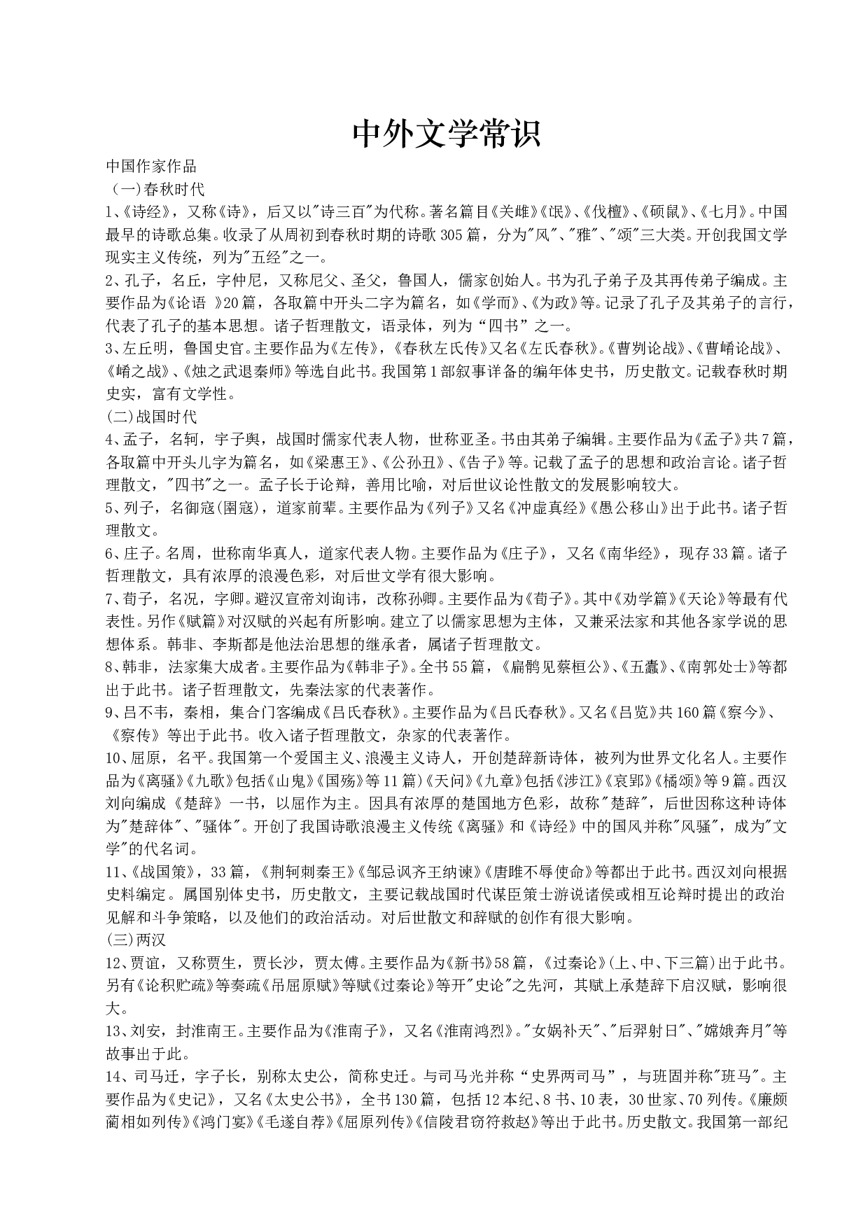 中外文学常识.doc 第1页