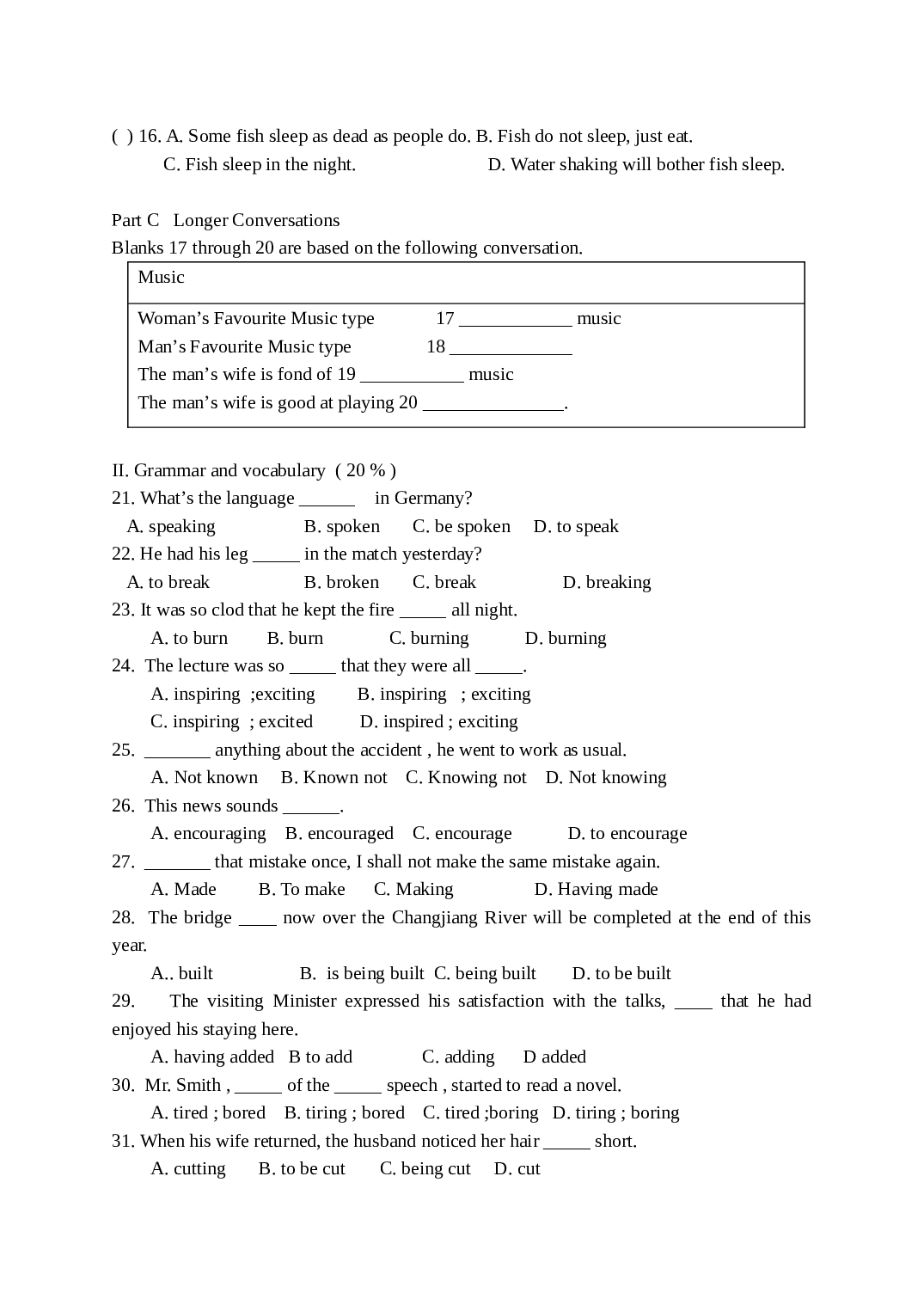 高一英语科第二学期5月份月考试卷.doc 第2页
