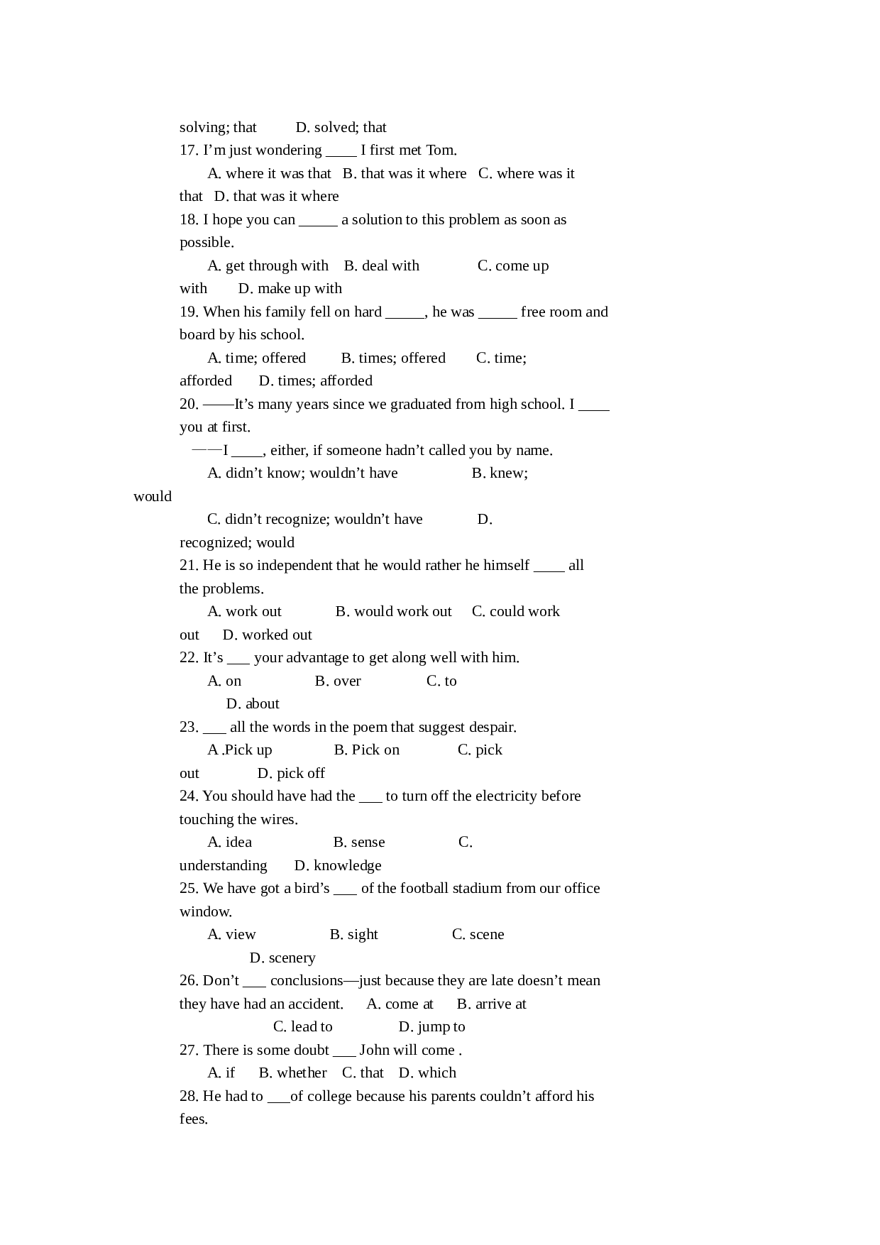 高一英语练习.doc 第2页