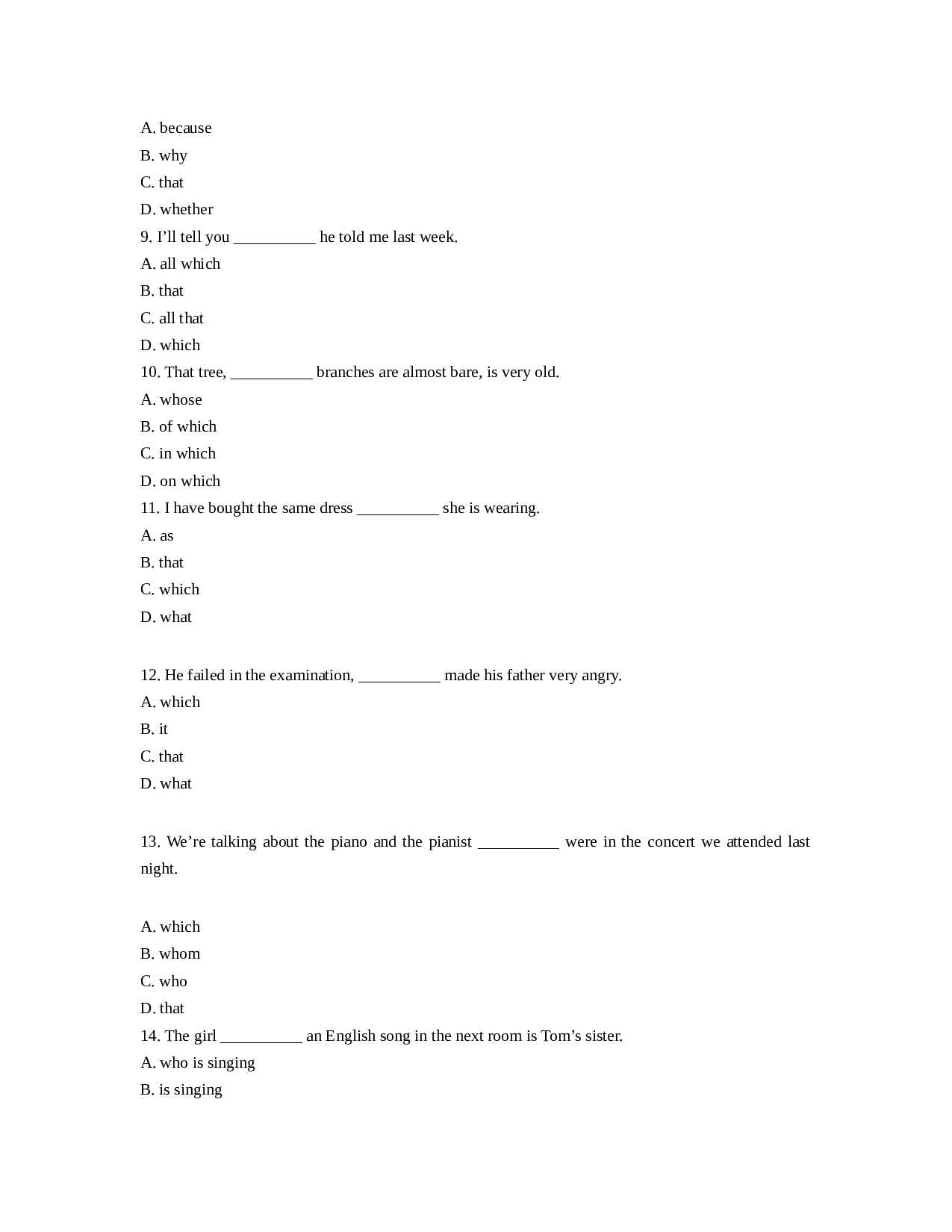高一英语自测试题.doc 第2页