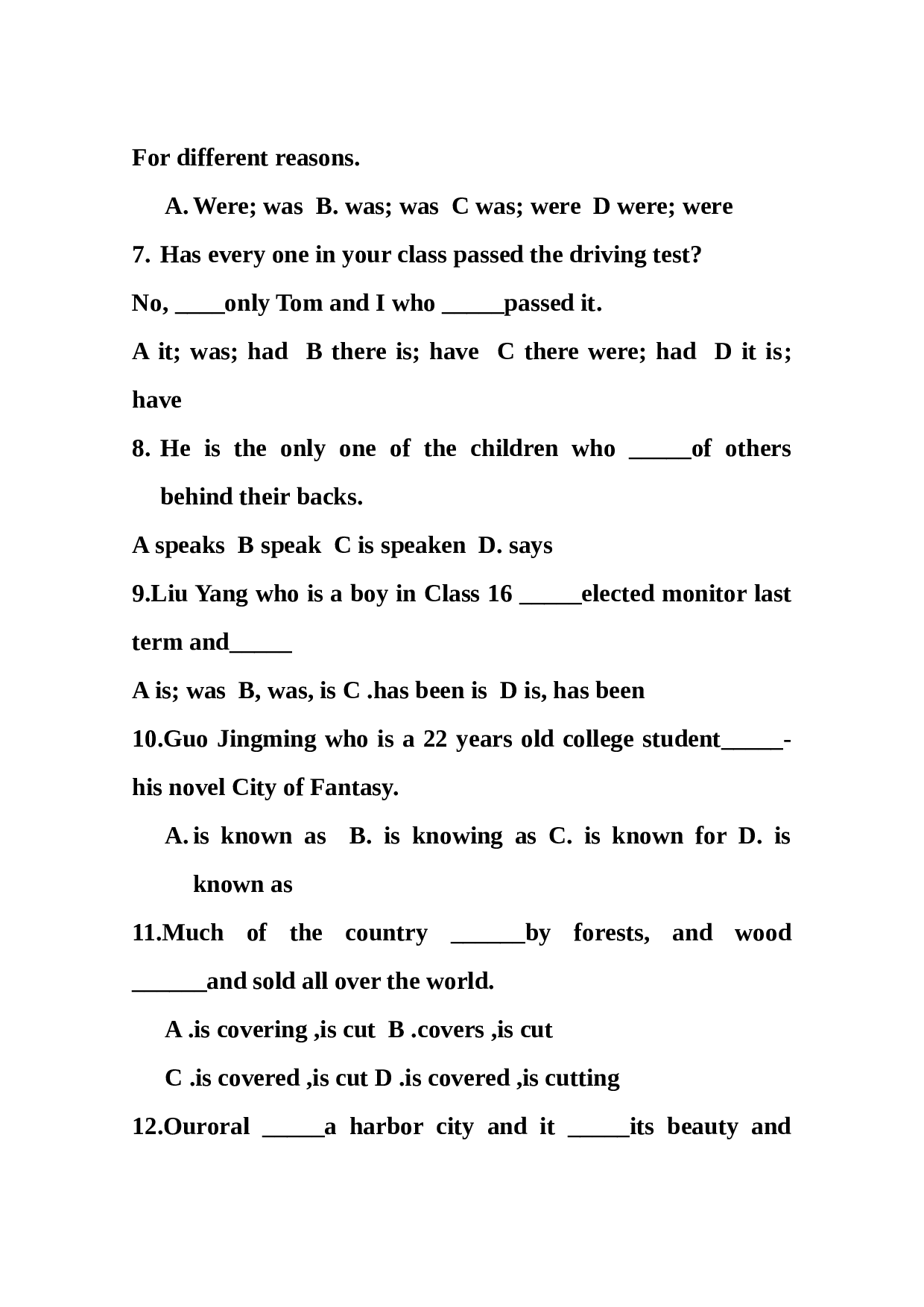 外研英语高中必修3上学期Module1练习（2）.doc 第2页
