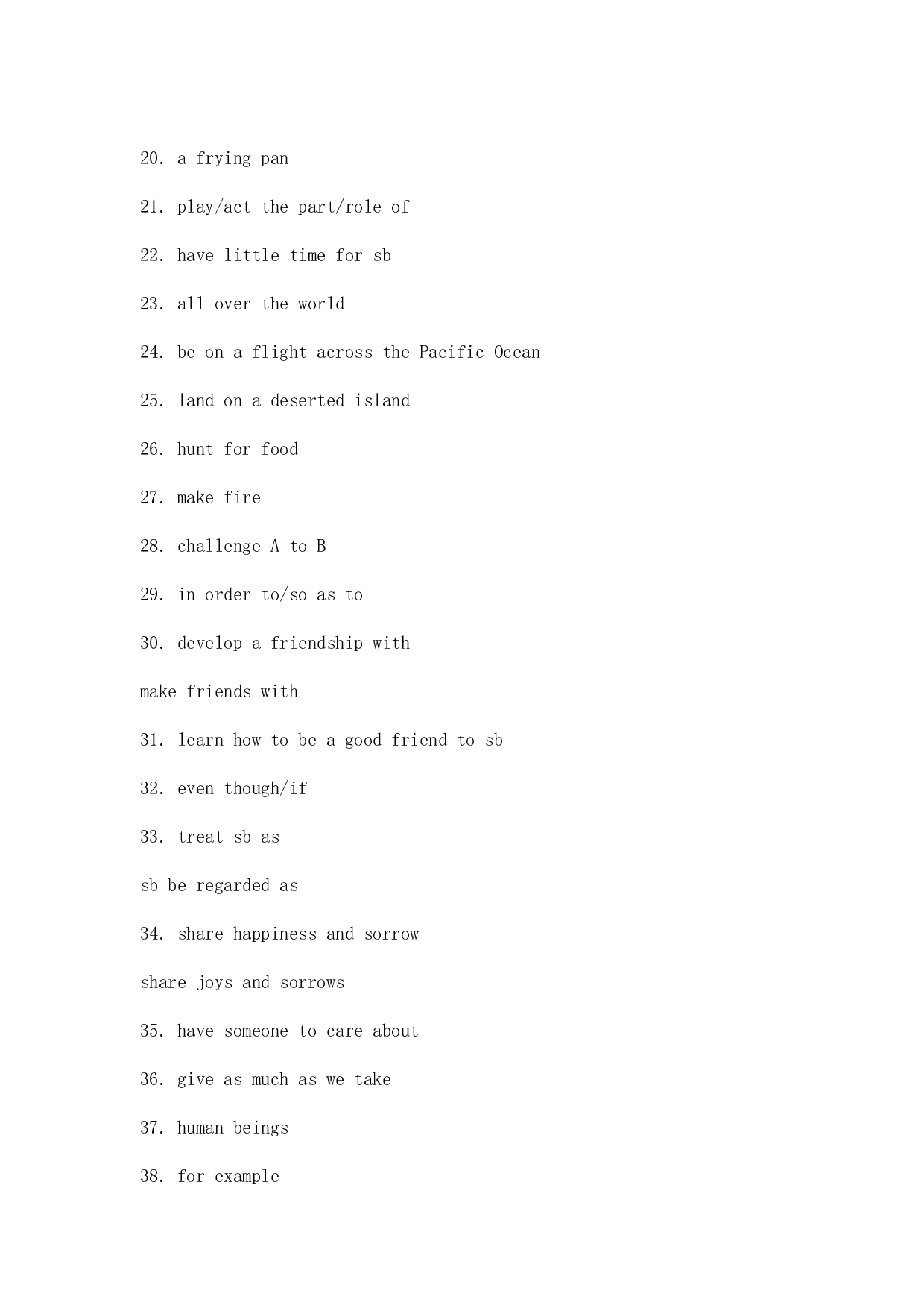 新高一英语重点词汇UNIT1.doc 第2页