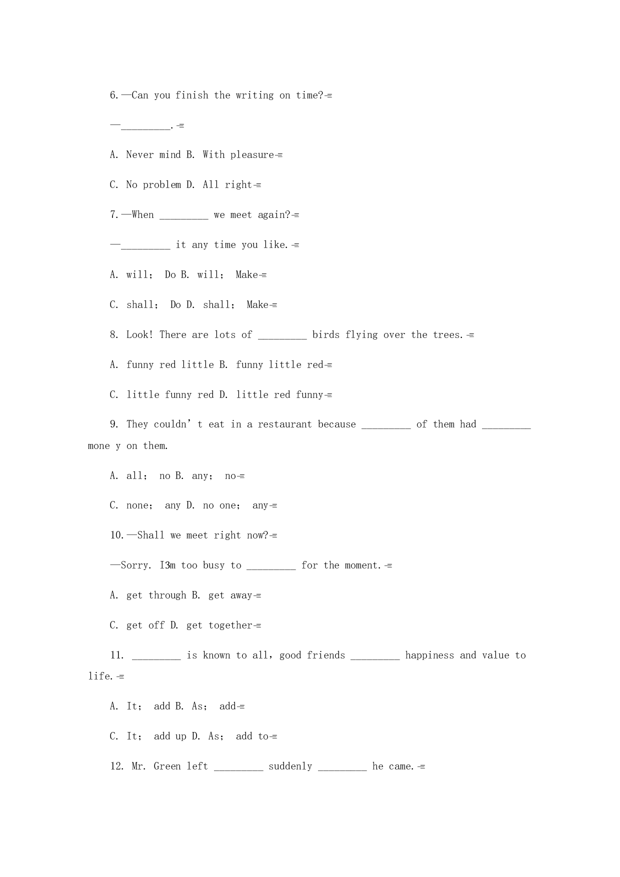 高三英语经典百题（一）.doc 第2页