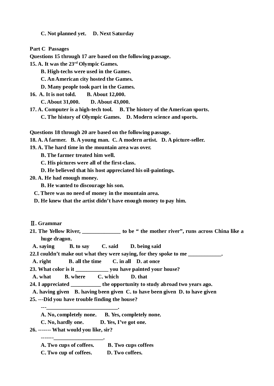 高三英语练习.doc 第2页