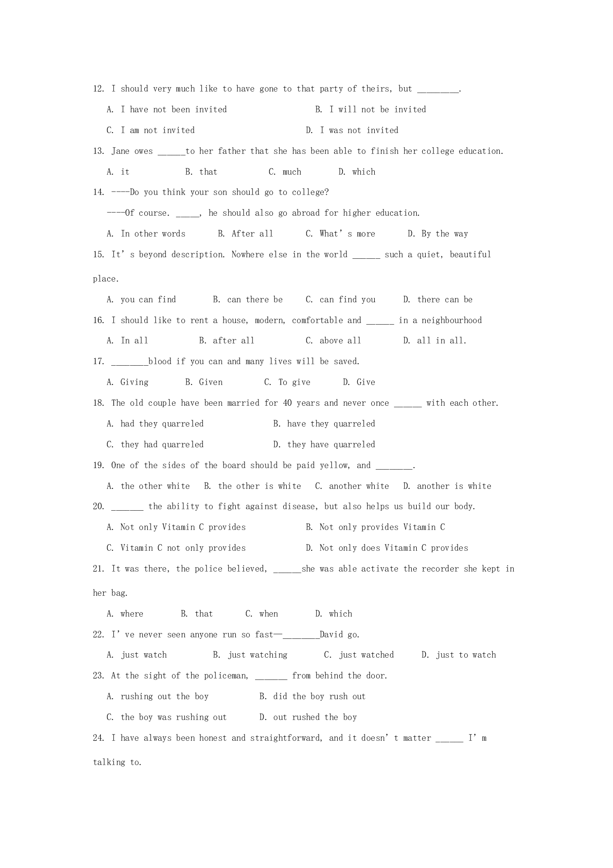 高三英语易错题练习.doc 第2页