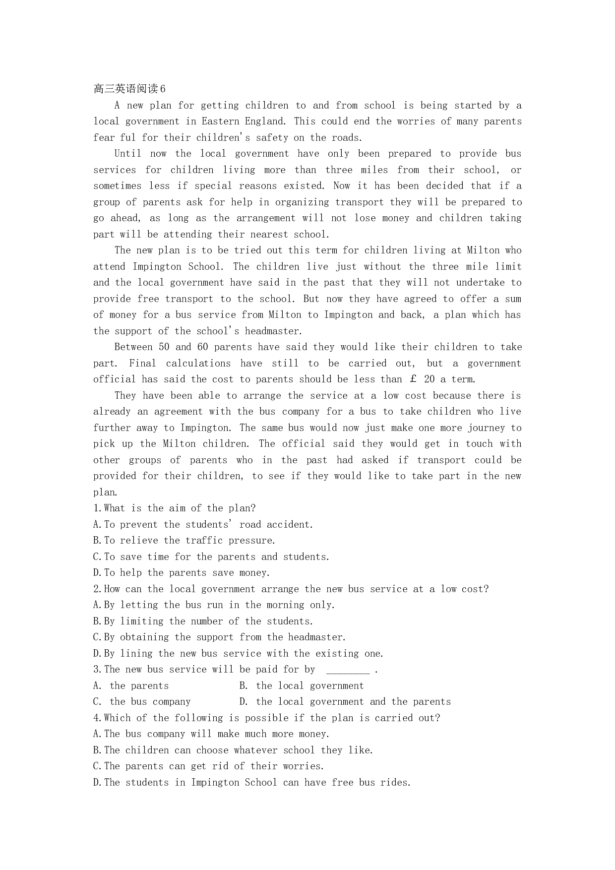 高三英语阅读6.doc 第1页