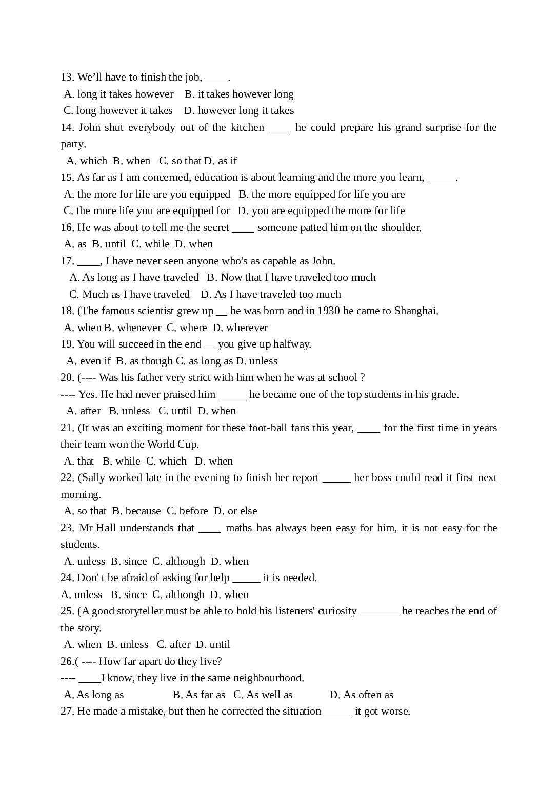 状语从句专练.doc 第2页