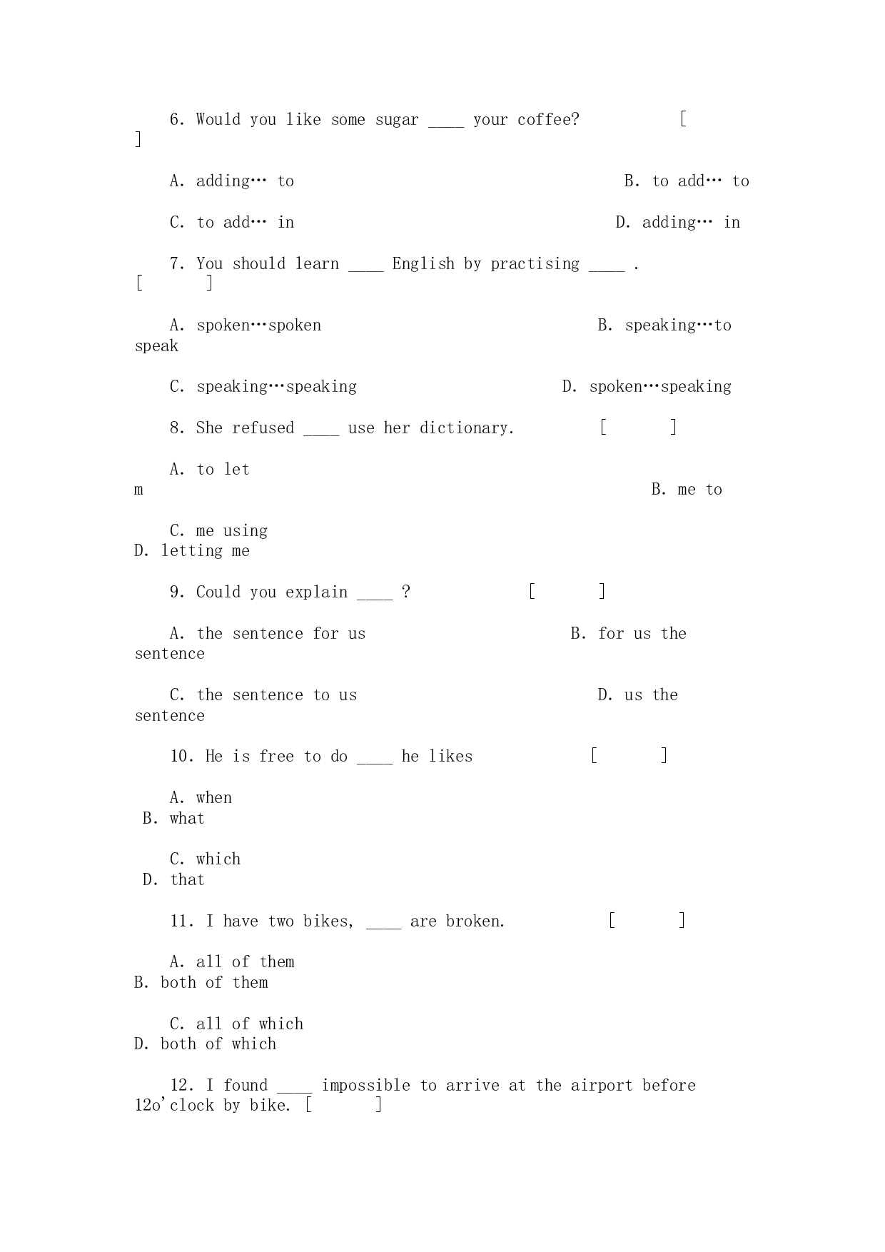 高二英语练习.doc 第2页