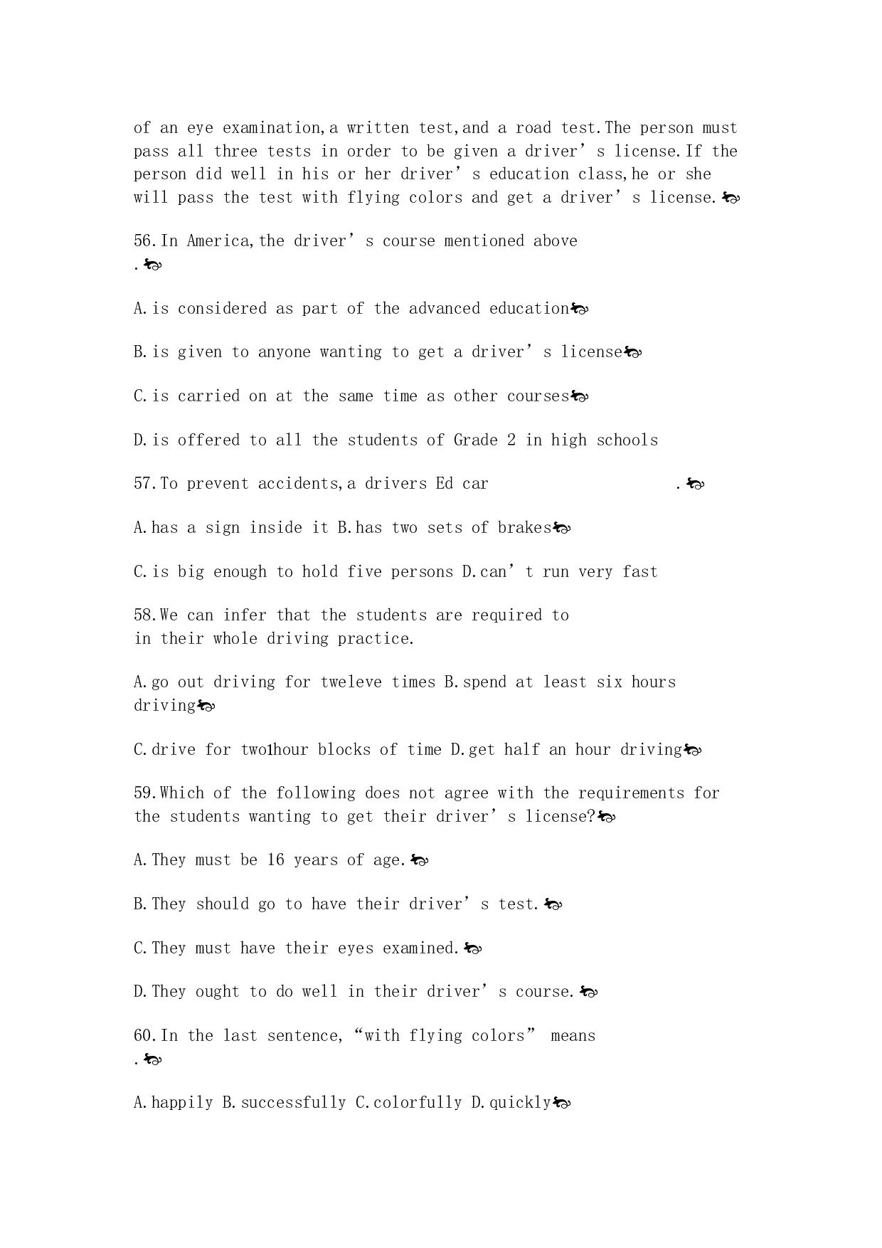 高二英语阅读理解练习2.doc 第2页