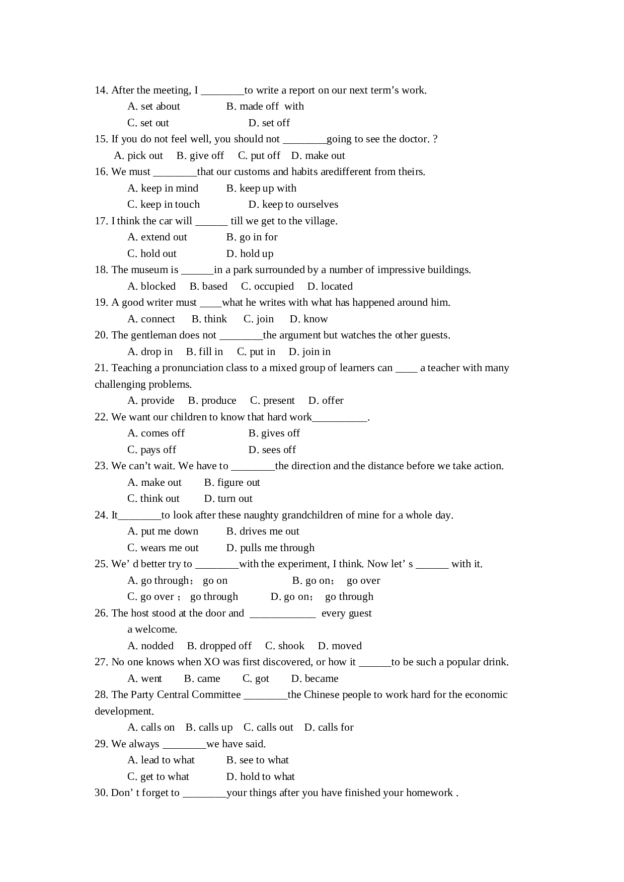 动词及动词短语专练50题.doc 第2页