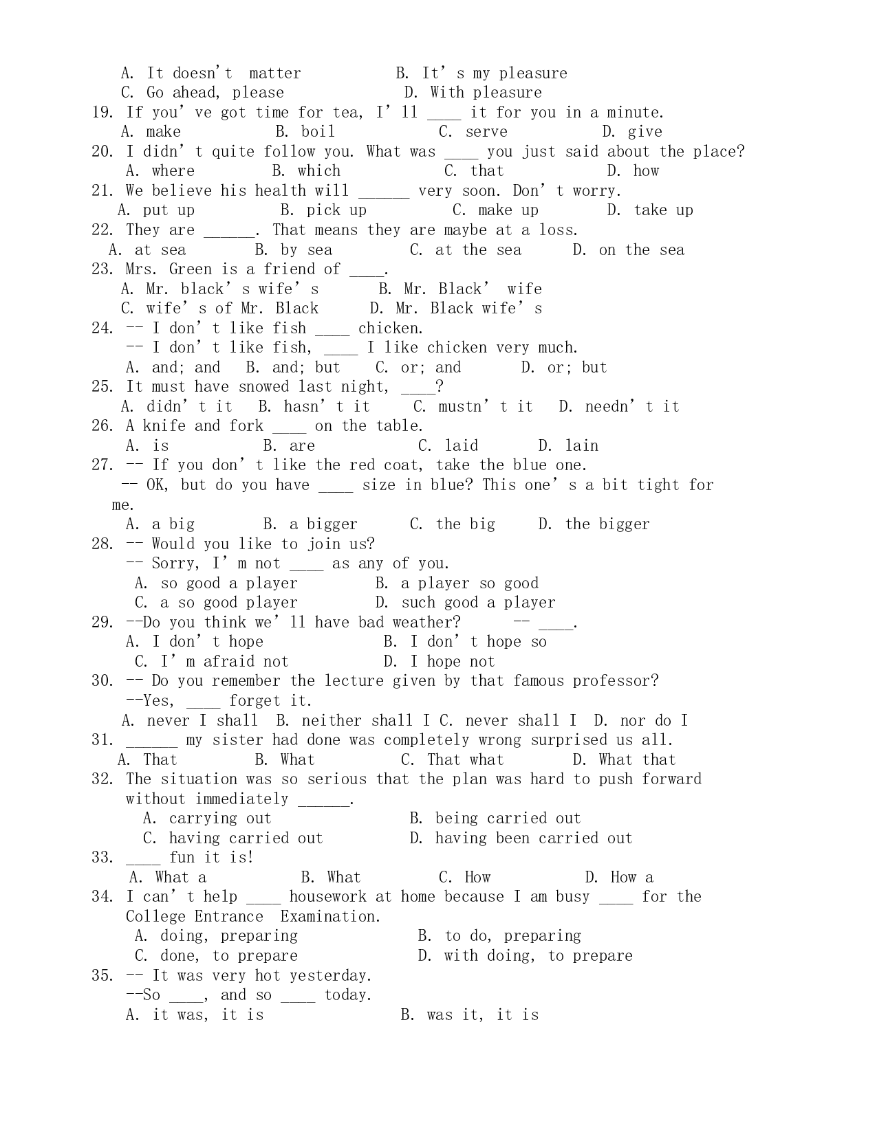 高考英语模拟单项选择(I).doc 第2页