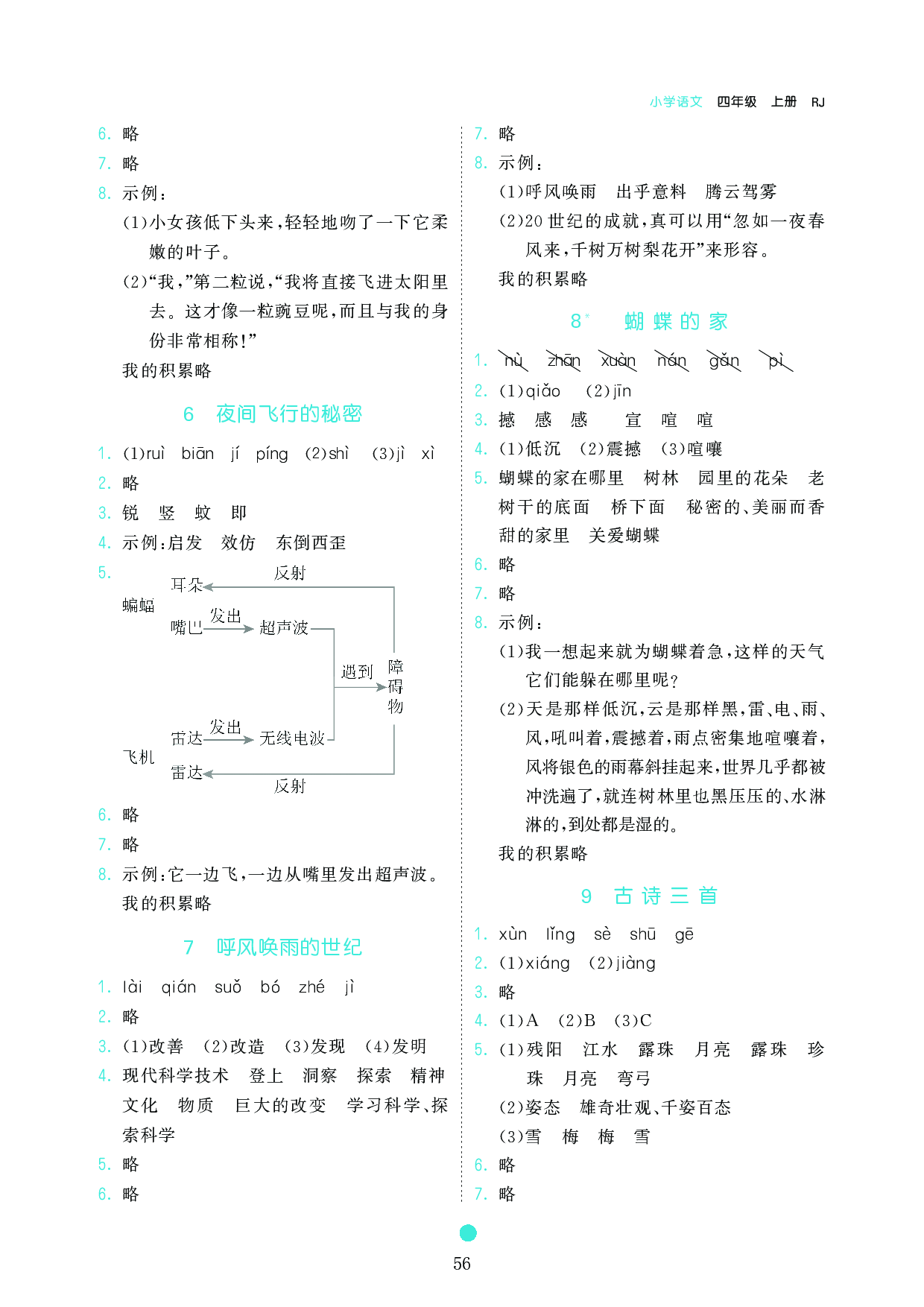 小学四年级语文上册《课前预习目标》参考答案.pdf 第2页