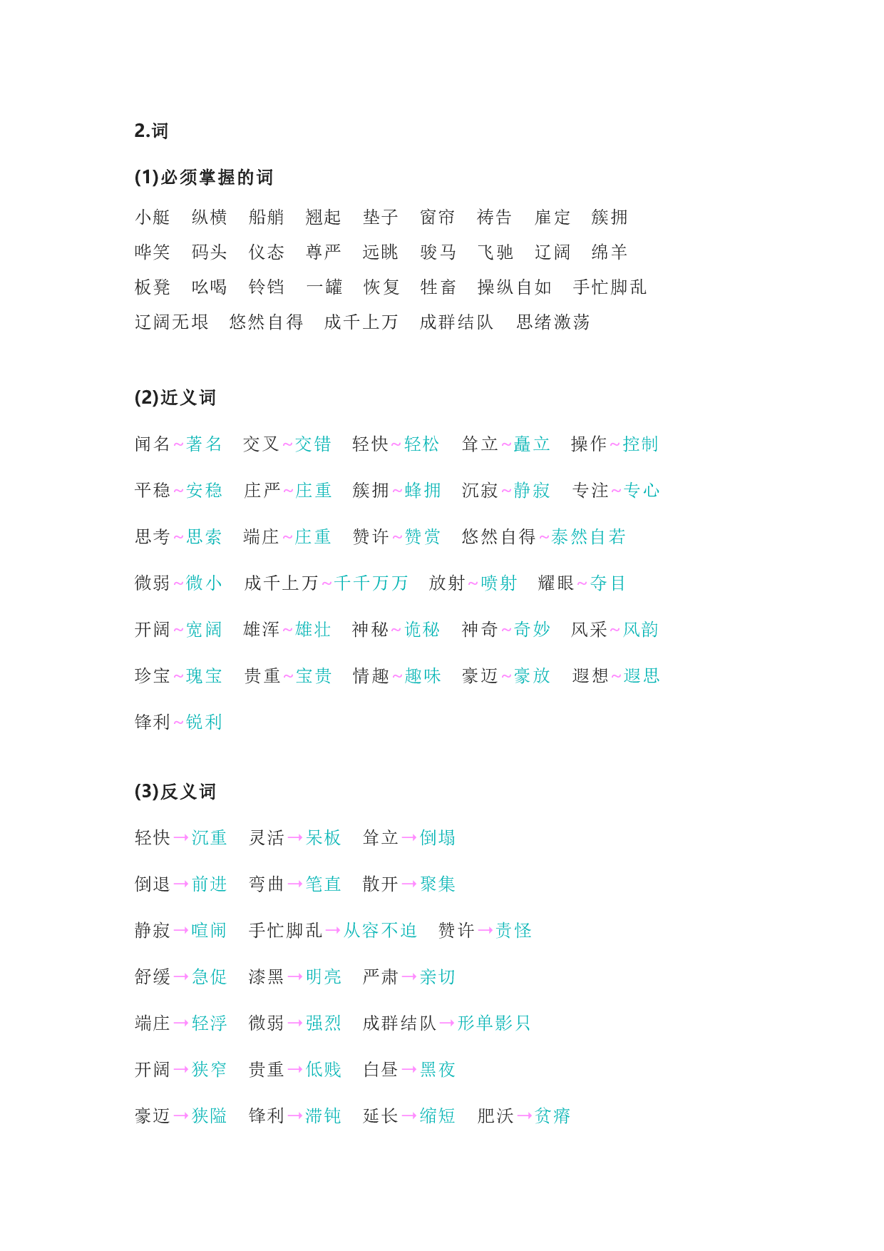 部编版五年级语文下册 第七单元知识点归纳.pdf 第2页