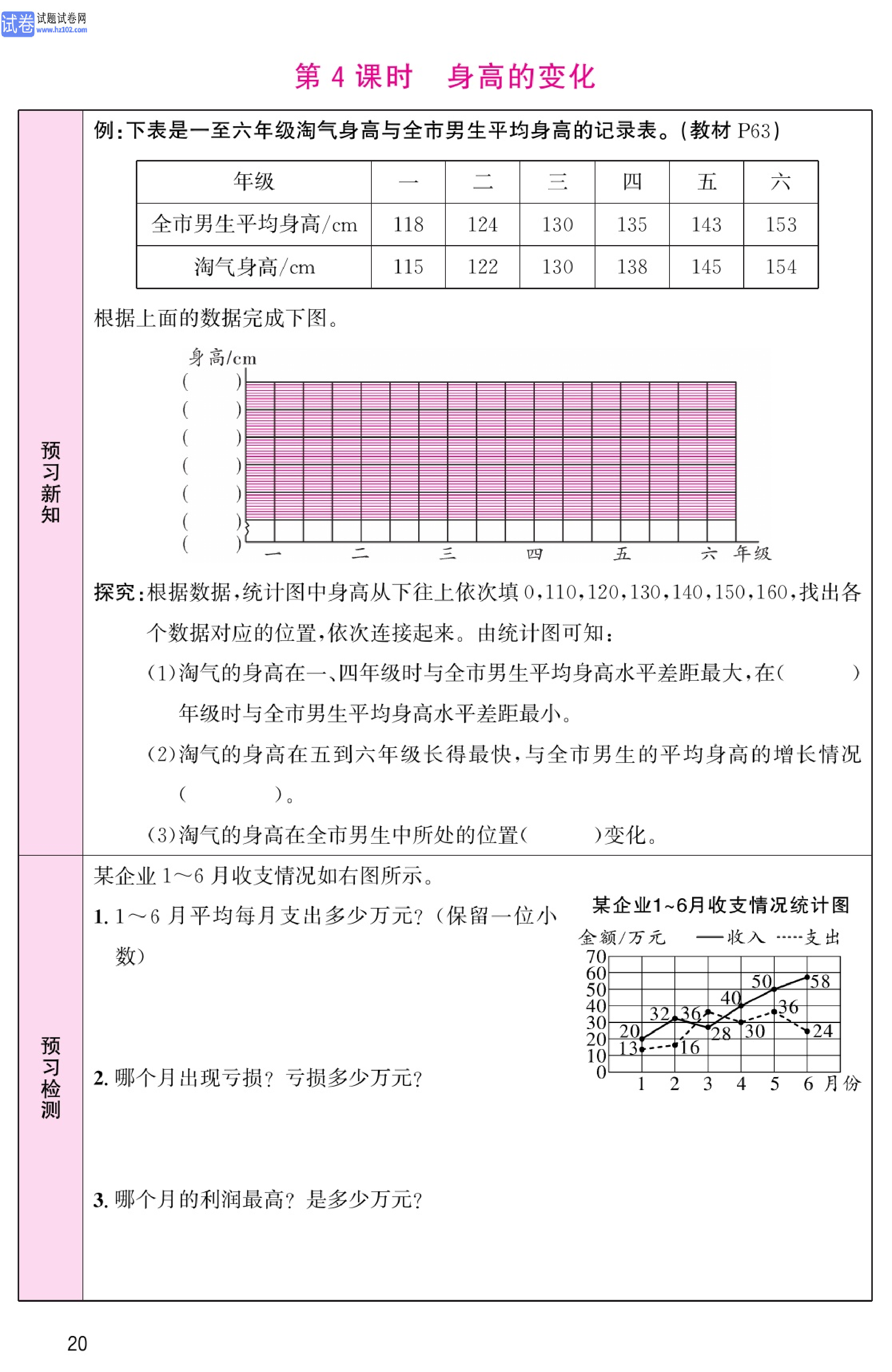 北师版数学6年级（上册）-数学预习单_部分20.pdf 第1页