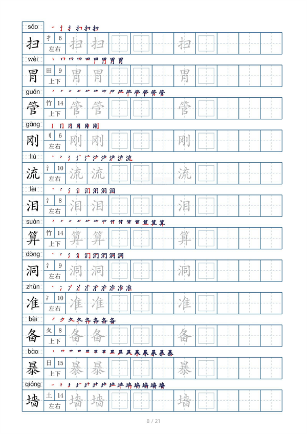 小学三年级上册生字表字帖250字（共21页）_部分4.pdf 第2页