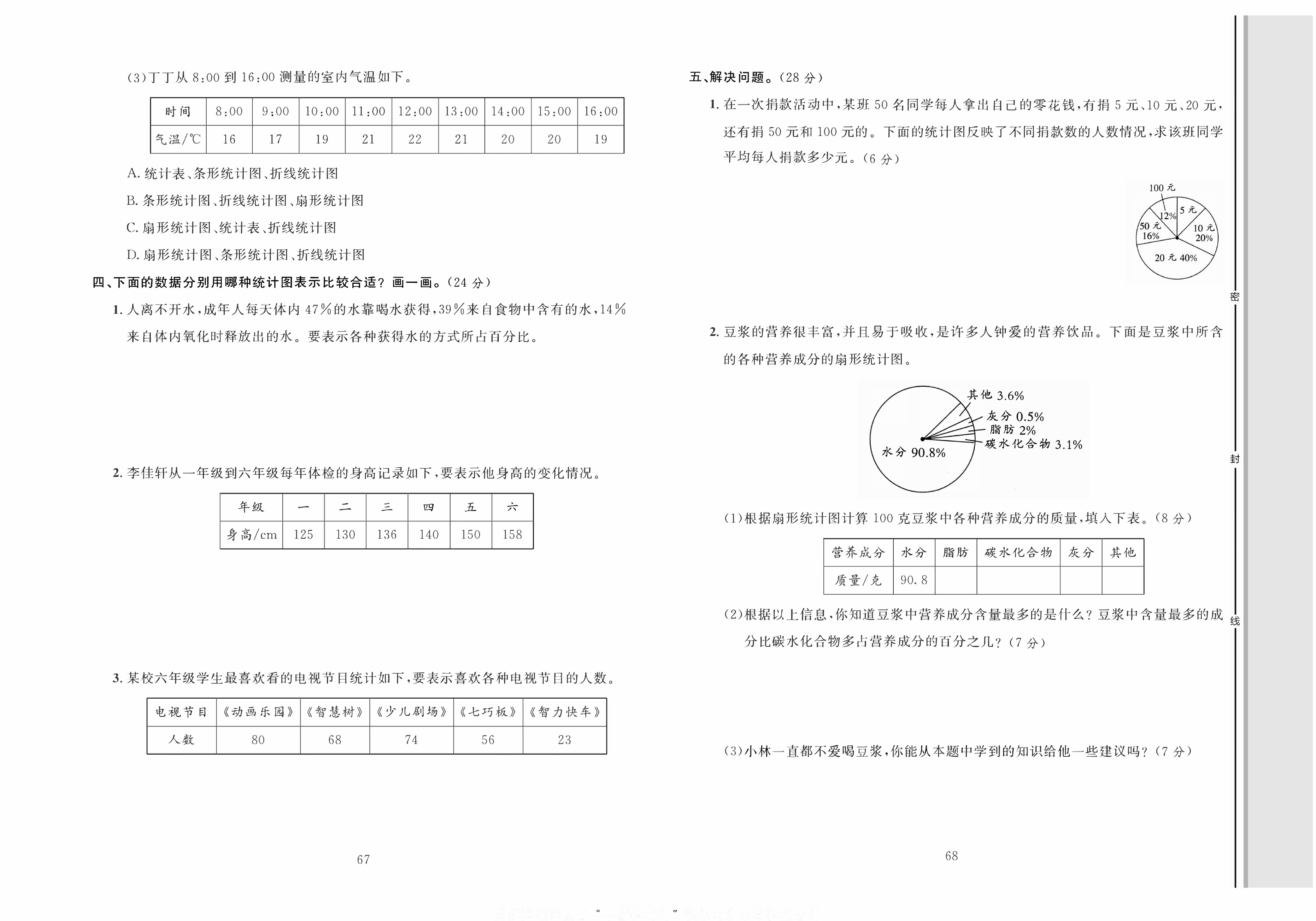 轻松100同步测试卷六年级上册数学人教版_第七单元知识梳理+综合测试.pdf 第2页