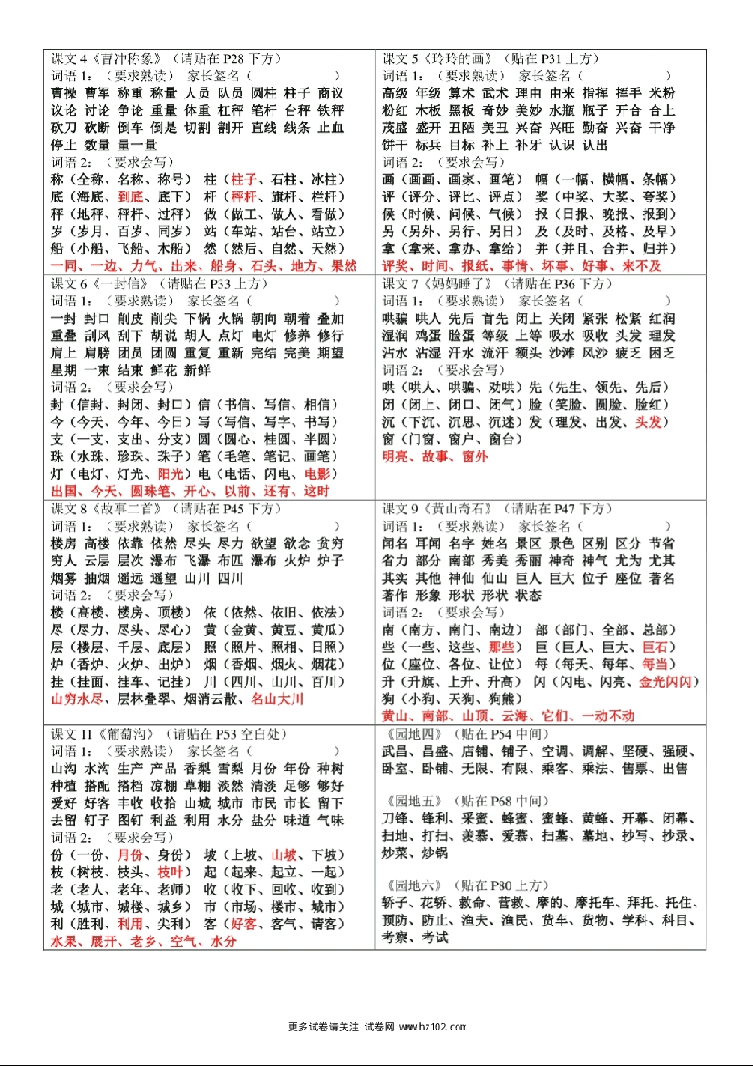 【二年级】上册语文课课贴.pdf 第2页
