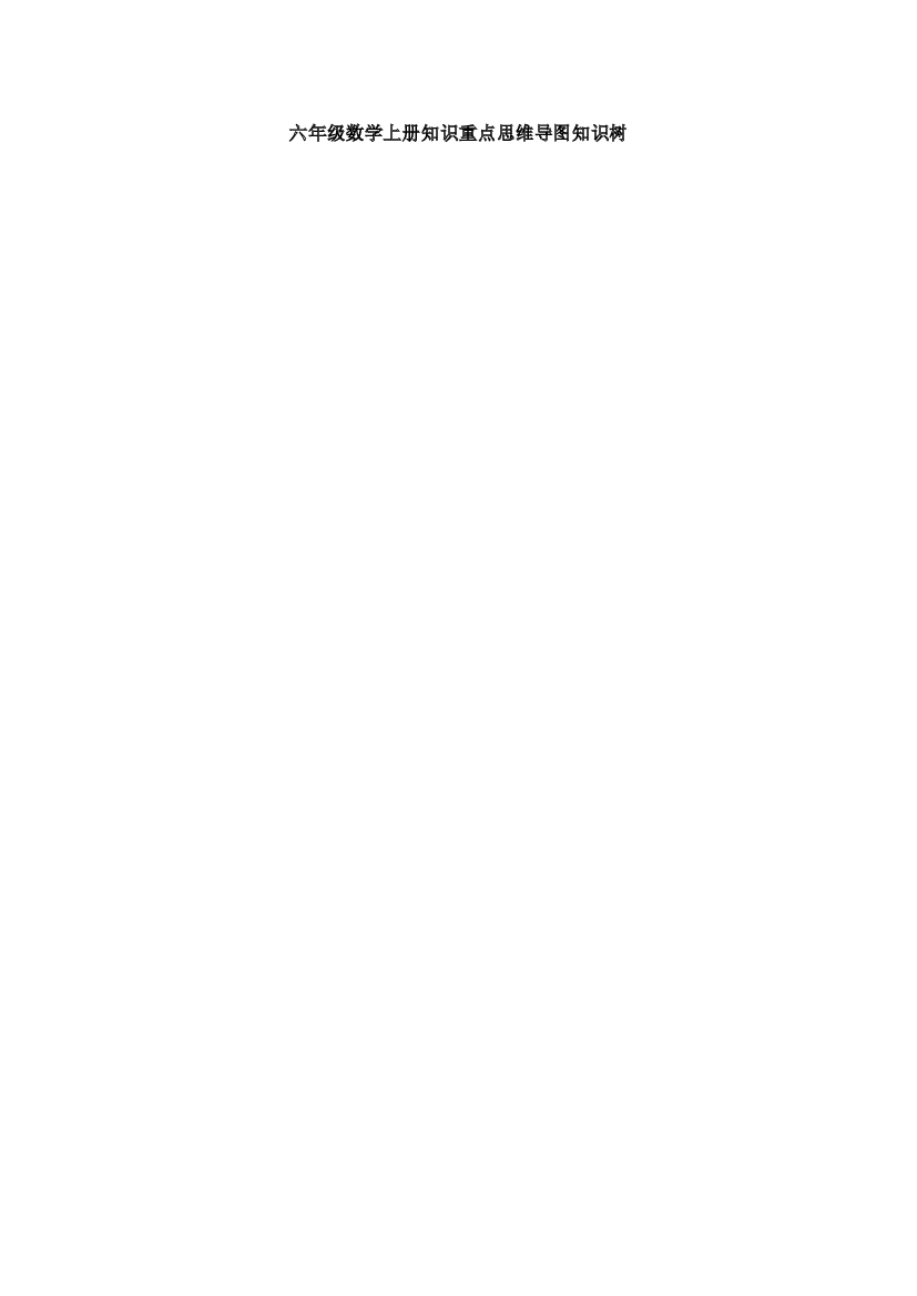 人教版六年级数学上册知识重点思维导图知识树.docx 第1页