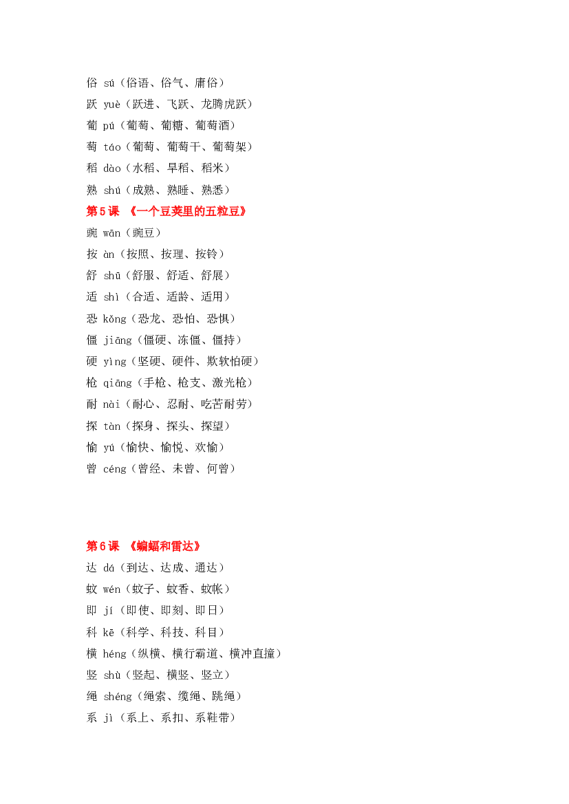 01字音字形-2022-2023学年四年级语文上册期末复习知识点精讲精练（部编版）.docx 第2页