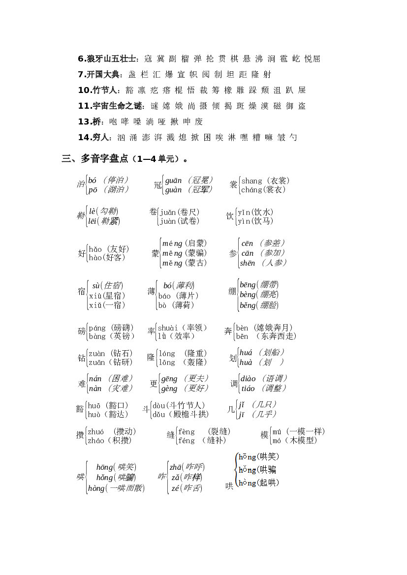 专题 01字音辨析（考点+试题）-2023-2024学年六年级语文上册期中专项复习（统编版）.docx 第2页