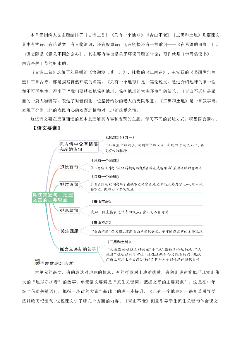 第六单元 （单元解读）六年级语文上册同步练习（统编版）.docx 第2页