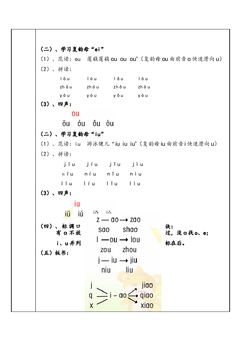 【暑假衔接】2021年幼小衔接拼音专题讲义：10 汉语拼音【ao  ou  iu】（部编版）.docx 第2页