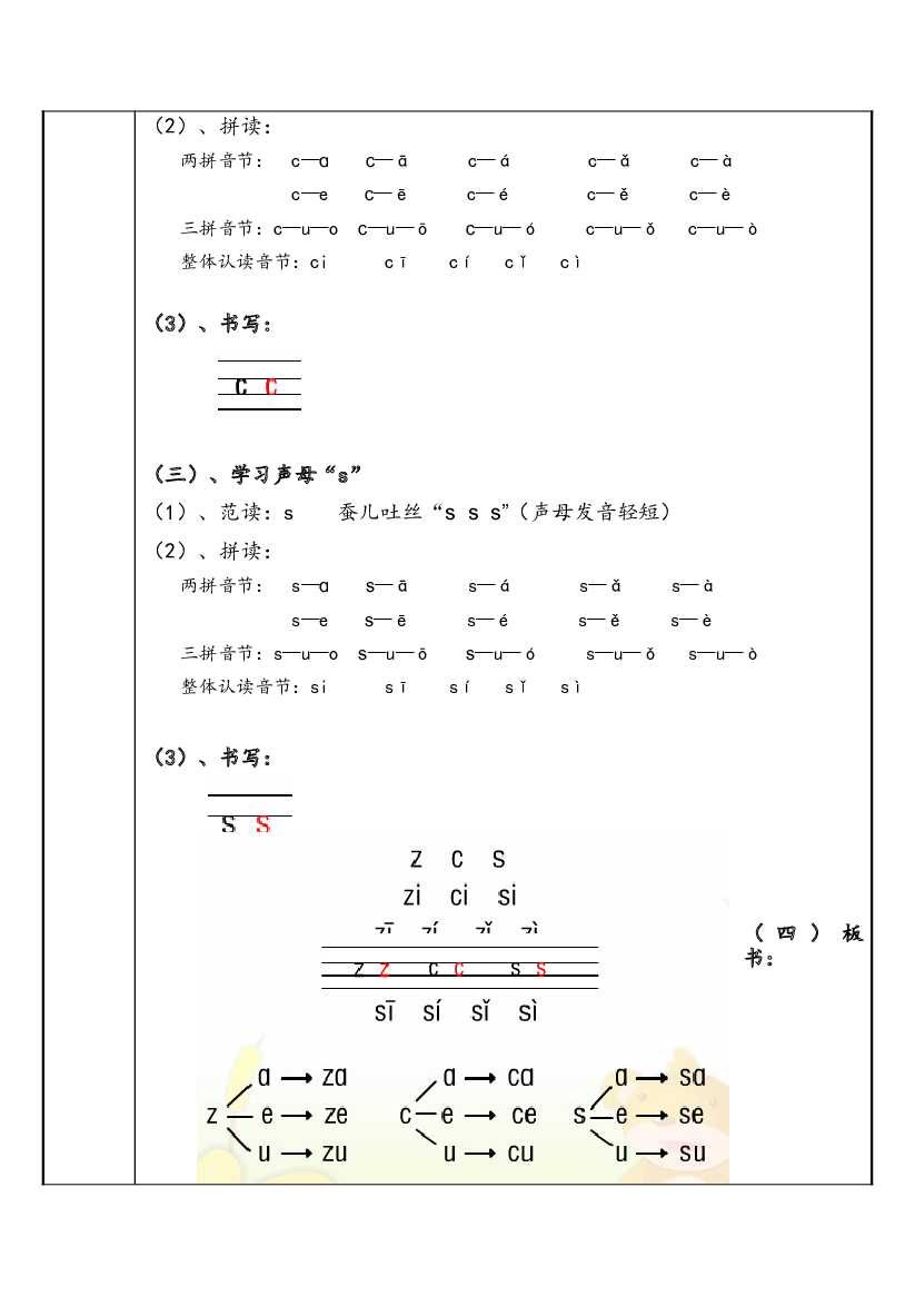 【暑假衔接】2021年幼小衔接拼音专题讲义：7 汉语拼音【z  c  s】（部编版）.docx 第2页
